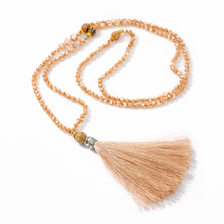 Sonia Tassel Bead Necklace - Thailand-Jewelry-Lumily-Brown-Lumily MZ Fair Trade Nena &amp; Co Hiptipico Novica Lucia&