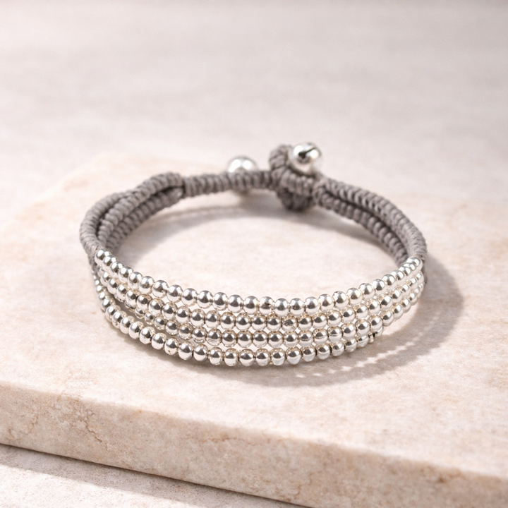 Cherish Brass Metal Bead Adjustable Bracelet - Thailand-Jewelry-Lumily-Lumily MZ Fair Trade Nena &amp; Co Hiptipico Novica Lucia&