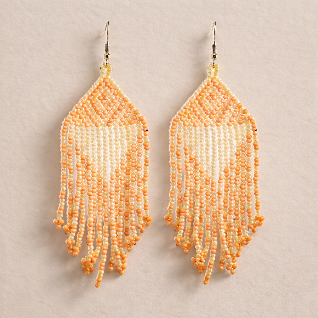Alegria Seed Bead Peyote Stitch Earrings - Guatemala-Jewelry-Lumily-Lumily MZ Fair Trade Nena & Co Hiptipico Novica Lucia's World emporium