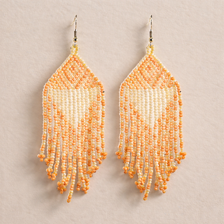 Alegria Seed Bead Peyote Stitch Earrings - Guatemala-Jewelry-Lumily-Lumily MZ Fair Trade Nena & Co Hiptipico Novica Lucia's World emporium