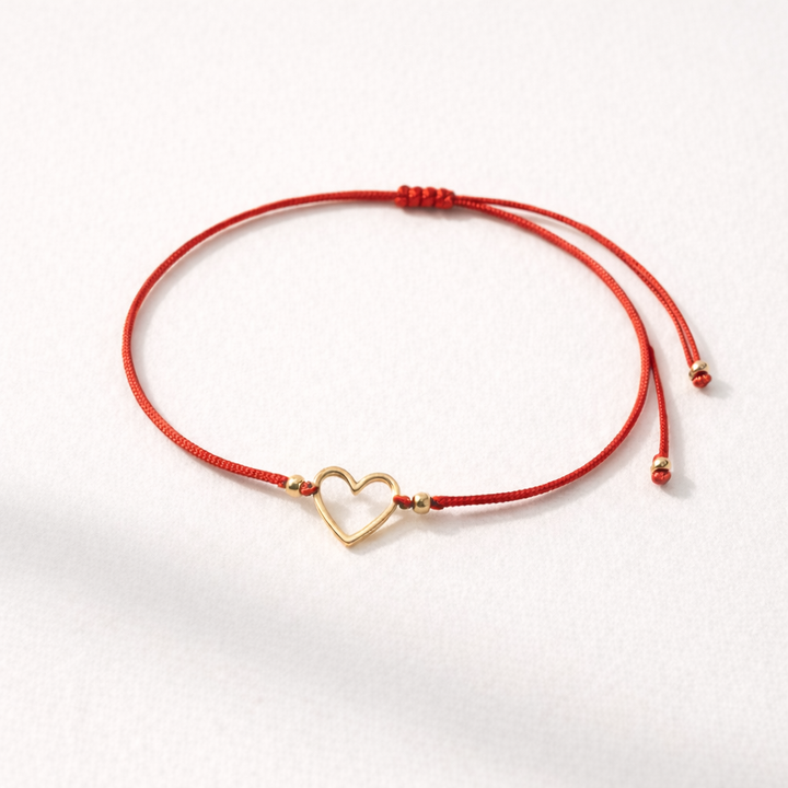 Heartstring Love Non-Tarnish Brass Heart Bracelet - Thailand-Bracelets-Lumily-Lumily MZ Fair Trade Nena &amp; Co Hiptipico Novica Lucia&