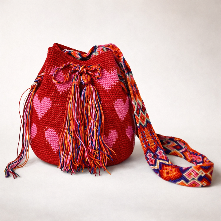 Catalina Hearts Crochet Cross-Body Bag One of a Kind - Mexico-Bags-Rebeca y Francisco (Mexico)-BGM001.03-Lumily MZ Fair Trade Nena & Co Hiptipico Novica Lucia's World emporium