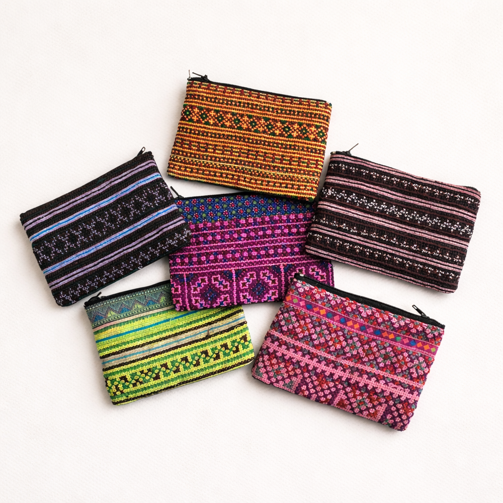 Embroidered Vintage Hmong Coin Purse Assorted - Thailand-Bags-Waree (Beautiful Bags - TH)-Lumily Fair Trade Handmade