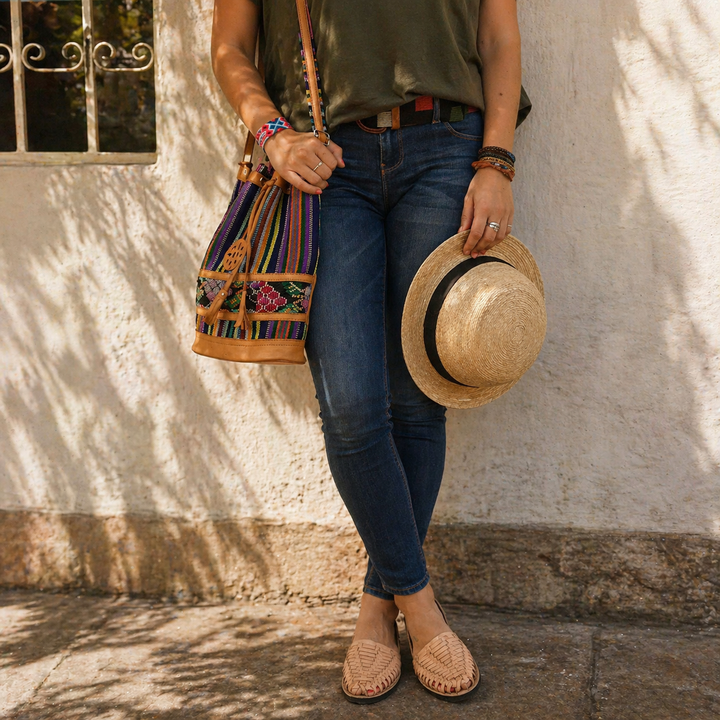 Anita Crossbody Adjustable Strap Boho Upcycled Purse - Guatemala