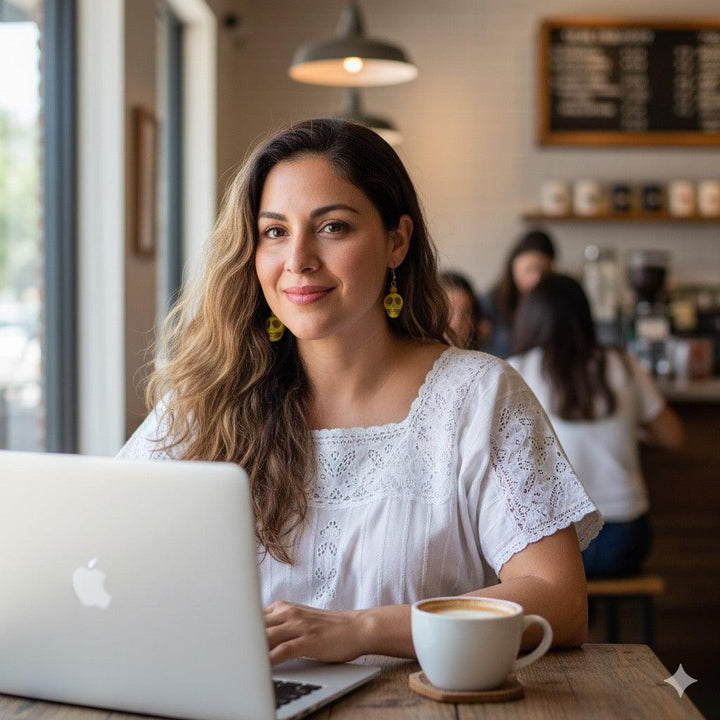 Sugar Skull Handmade Dainty Earrings - Thailand-Earrings-Nu Shop-Lumily MZ Fair Trade Nena & Co Hiptipico Novica Lucia's World emporium