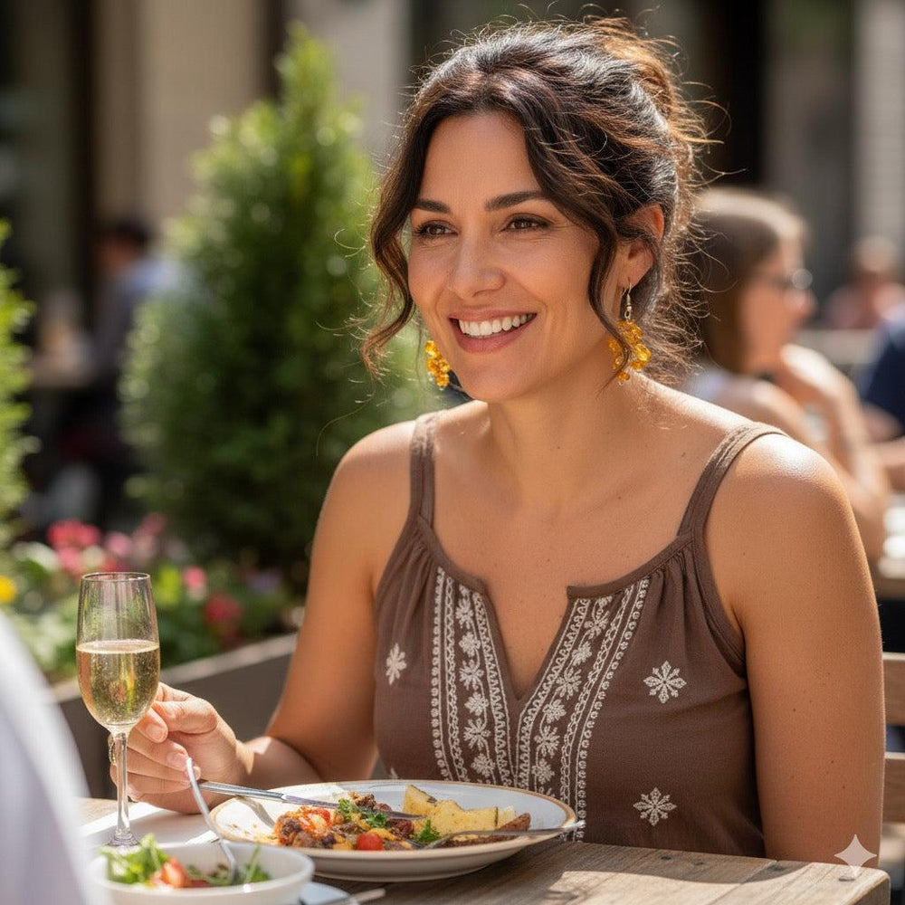 Simojovel Amber Waterfall Earrings - Mexico-Jewelry-Lumily-Lumily MZ Fair Trade Nena & Co Hiptipico Novica Lucia's World emporium