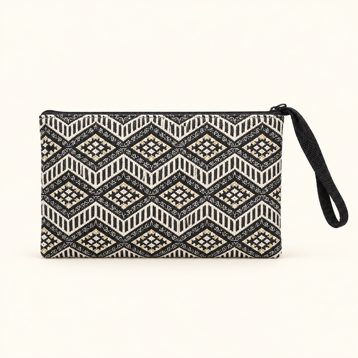 Sarita Hmong Embroidered Wristlet | Colorful Artisan Clutch – Thailand
