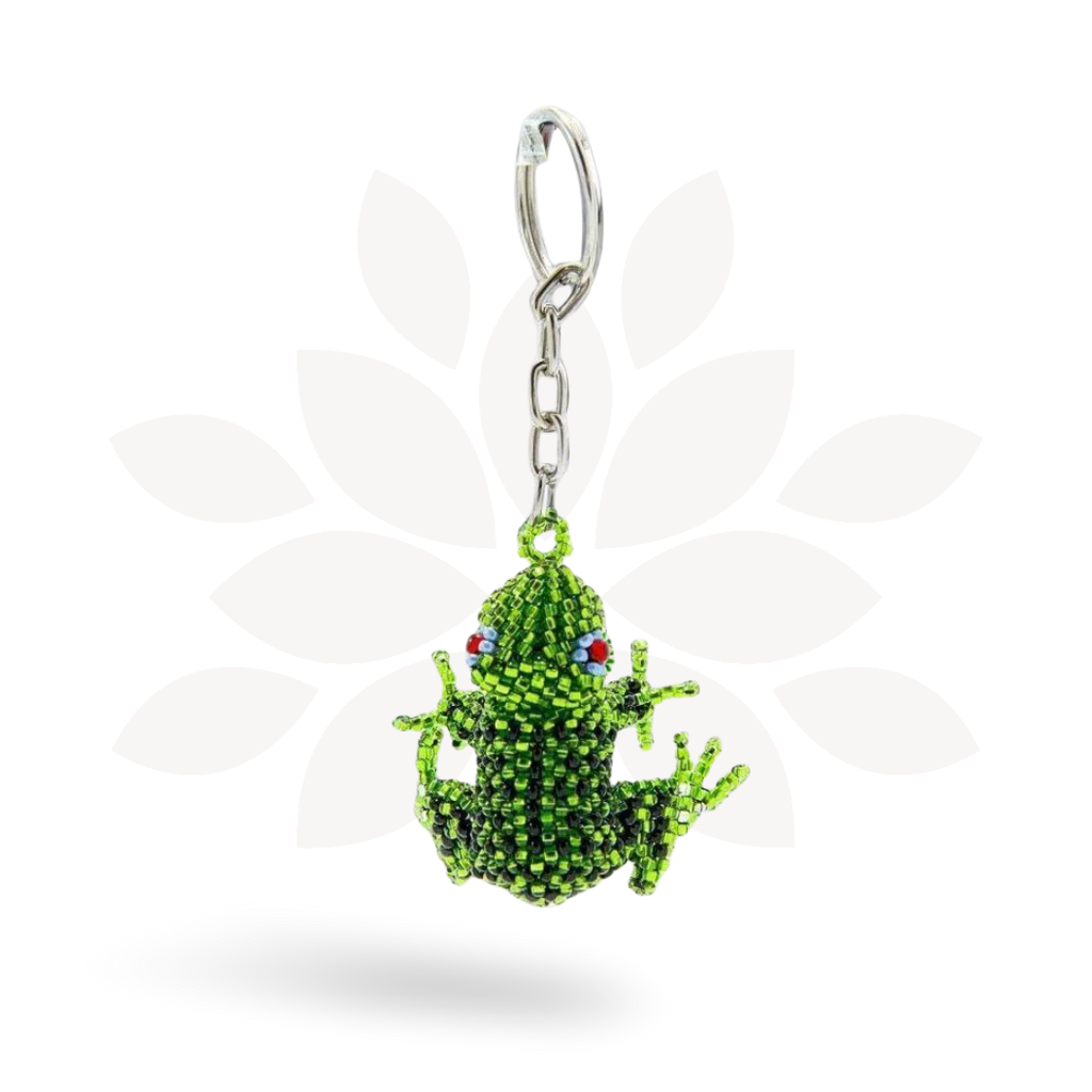 Frog Key Chain Hand Beaded in Highlands of Guatemala – Lumily