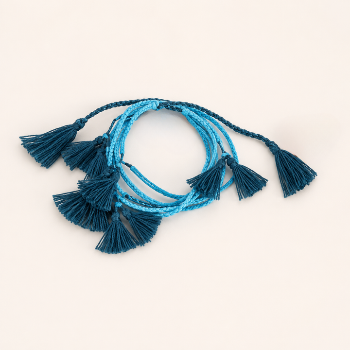 Seeds &amp; Tassels Beaded Pull String Boho Bracelet - Thailand-Jewelry-Lumily-Lumily MZ Fair Trade Nena &amp; Co Hiptipico Novica Lucia&
