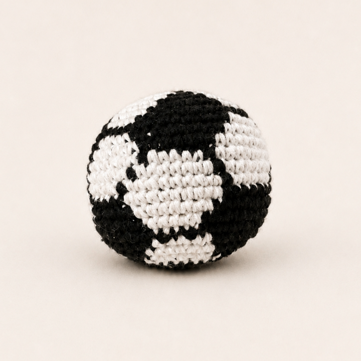 Footbag Knit Multicolor Sack Stress Ball Bag Crochet - Guatemala | Mexico-Decor-Juana (GU)-Single Soccer Ball-Lumily MZ Fair Trade Nena &amp; Co Hiptipico Novica Lucia&