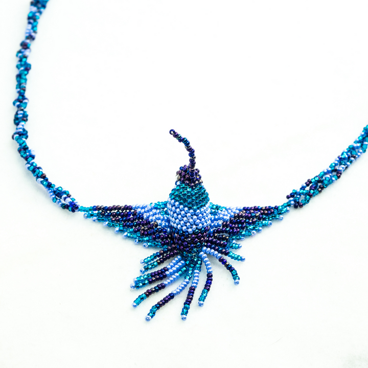 Hummingbird Seed Bead Necklace Assorted - Guatemala-Jewelry-David (GU)-Lumily MZ Fair Trade Nena & Co Hiptipico Novica Lucia's World emporium