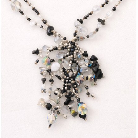 Roxana Czech Glass Beaded Fringe Pendant Necklace – Guatemala-Jewelry-Lumily-Lumily MZ Fair Trade Nena &amp; Co Hiptipico Novica Lucia&