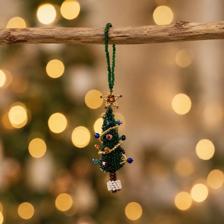Tree Seed Bead Ornament - Guatemala-Decor-Yulisa (Galería Artes Chávez - GU)-Lumily MZ Fair Trade Nena &amp; Co Hiptipico Novica Lucia&