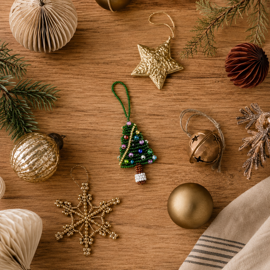 Tree Seed Bead Ornament - Guatemala-Decor-Yulisa (Galería Artes Chávez - GU)-Lumily MZ Fair Trade Nena &amp; Co Hiptipico Novica Lucia&