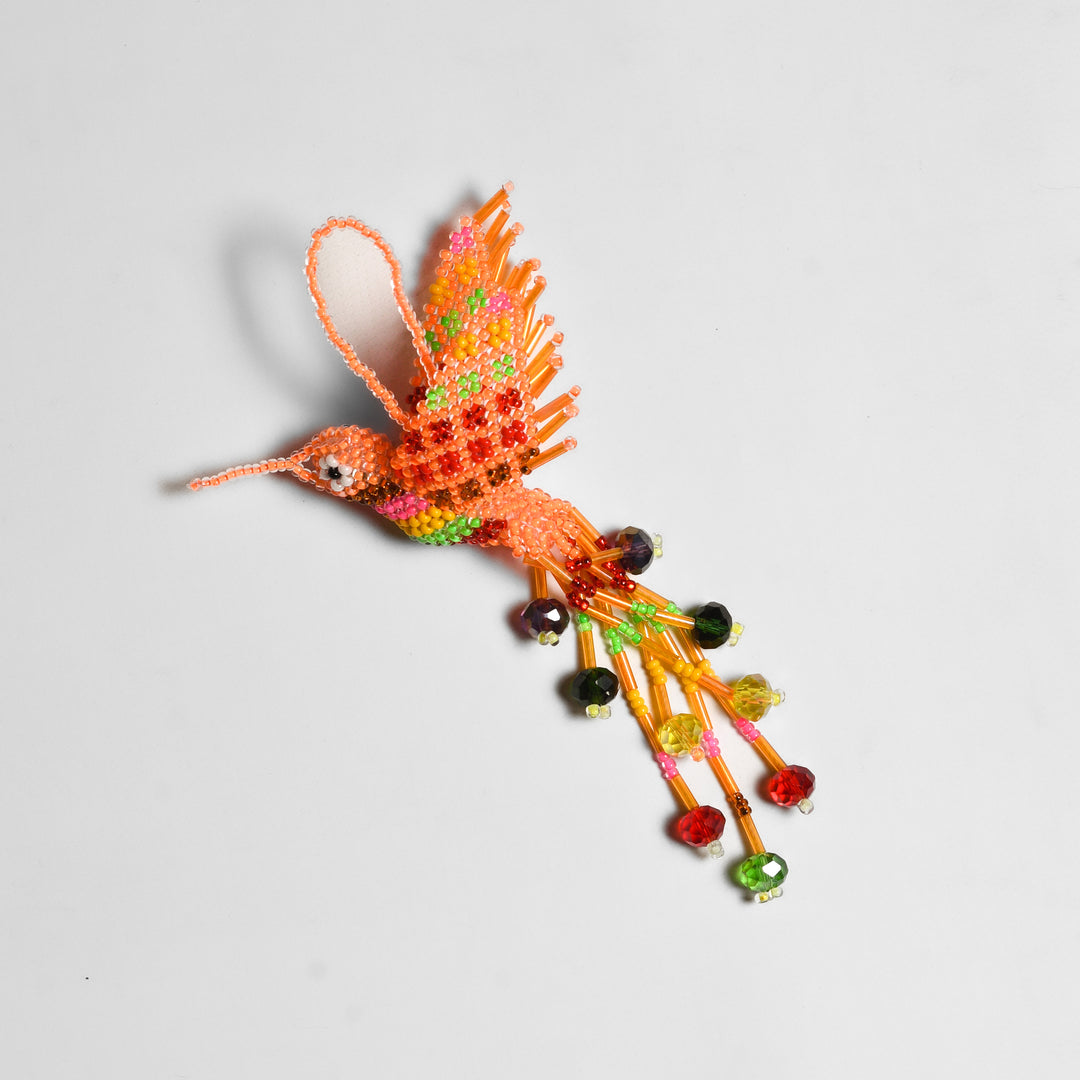 Large Hummingbird Seed Bead Ornament - Guatemala-Decor-Yulisa (Galería Artes Chávez - GU)-Assorted-Lumily MZ Fair Trade Nena & Co Hiptipico Novica Lucia's World emporium