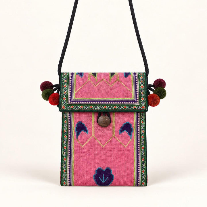 One-of-a-Kind Upcycled Hmong Textile Crossbody Bag – Thailand