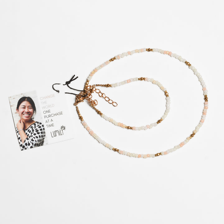Veranda Beaded Choker and Bracelet Set - Thailand-Necklace-Pichayada (Nu Shop - TH)-Lumily MZ Fair Trade Nena & Co Hiptipico Novica Lucia's World emporium