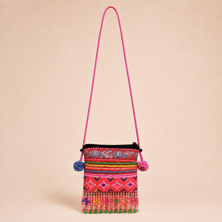 One-of-a-Kind Vintage Hmong Ceremonial Textile Crossbody Bag - Thailand-Crossbody-Pranee Shop-Lumily Fair Trade Handmade