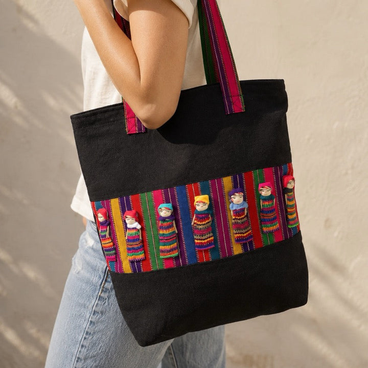 Worry Doll Carry-All Woven Tote - Guatemala