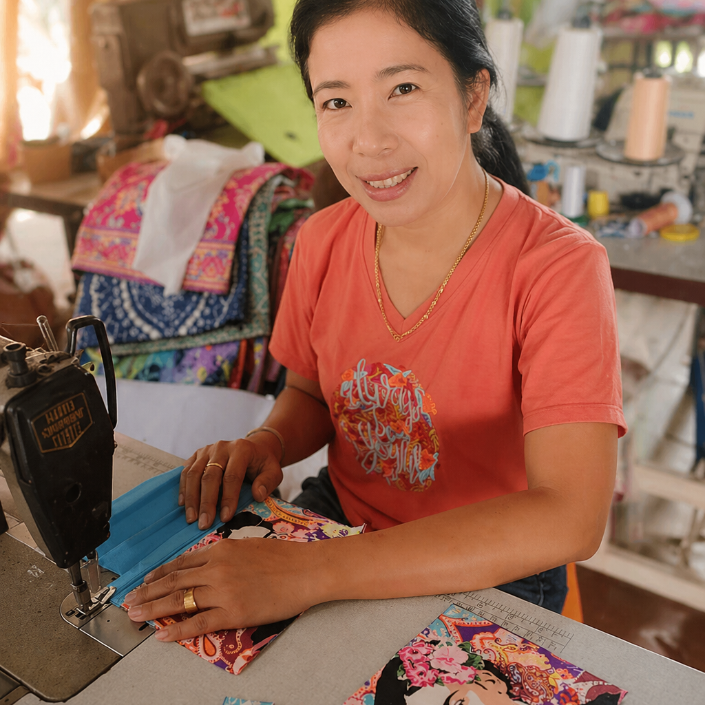 Frida Kahlo Face Mask with Filter Pocket - Thailand-Apparel-Nun-Lumily MZ Fair Trade Nena &amp; Co Hiptipico Novica Lucia&