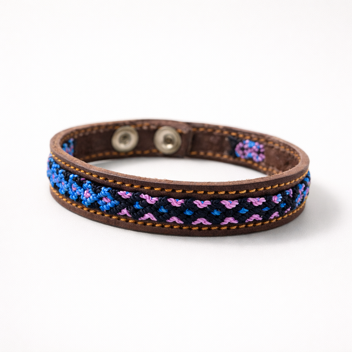 Vista Leather Adjustable Friendship Bracelet - Mexico-Jewelry-Joel (Arte Moderno en Cuero - MX)-Brown Assorted-Lumily MZ Fair Trade Nena &amp; Co Hiptipico Novica Lucia&