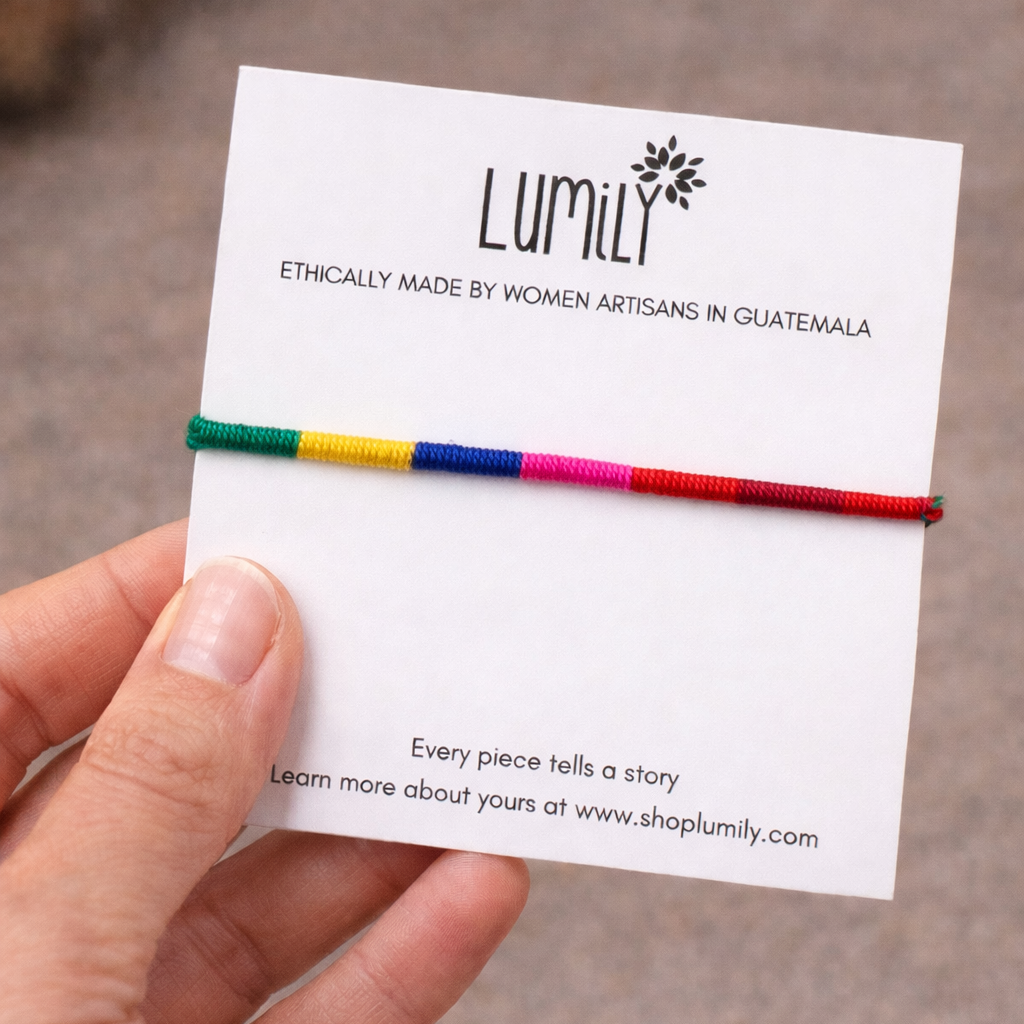 Thrive Woven Friendship Bracelet | Anklet - Guatemala-Bracelets-Claudia (Topaca - GU)-Lumily MZ Fair Trade Nena & Co Hiptipico Novica Lucia's World emporium