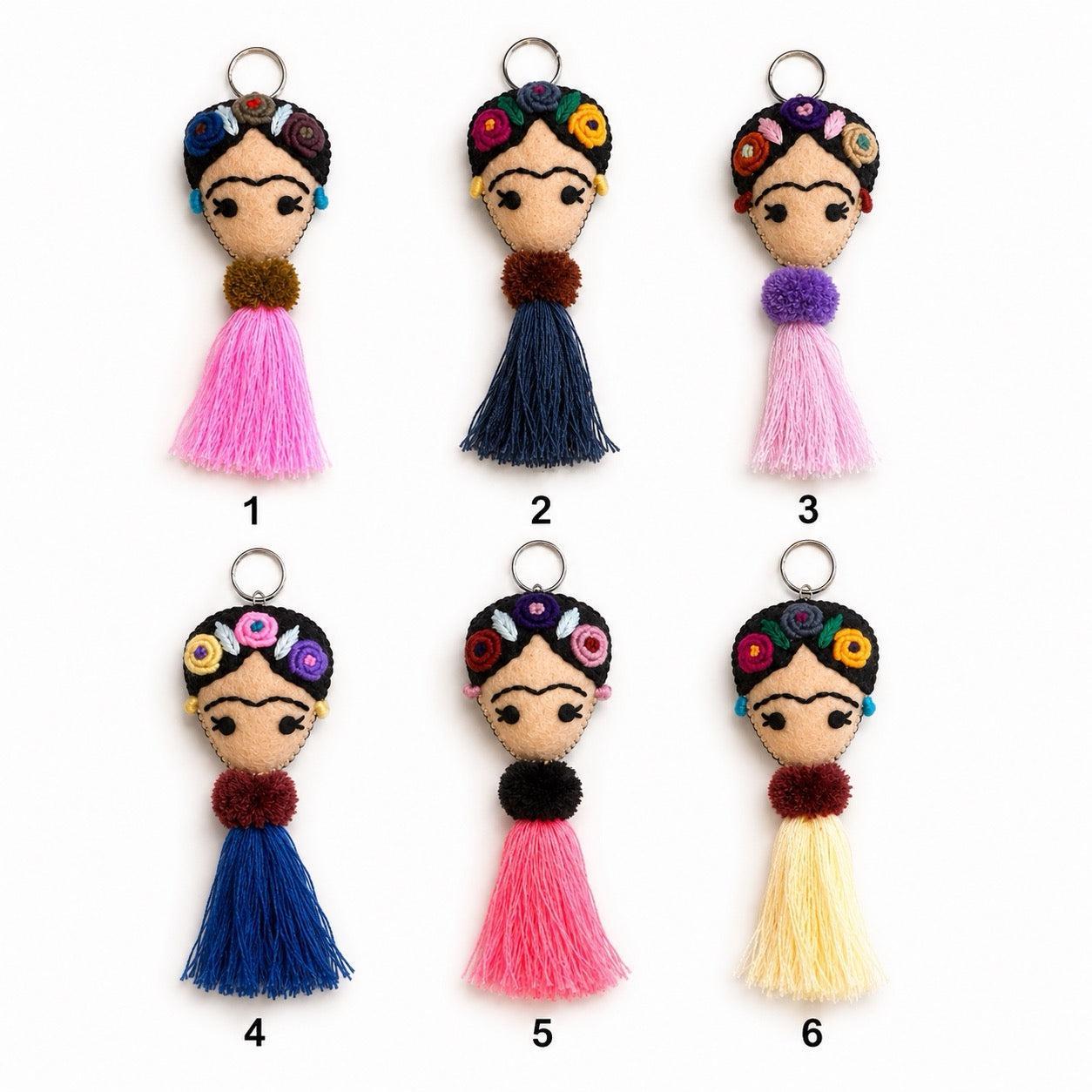 Frida Keychain Handmade in Mexico with Repurposed Fabrics – Lumily