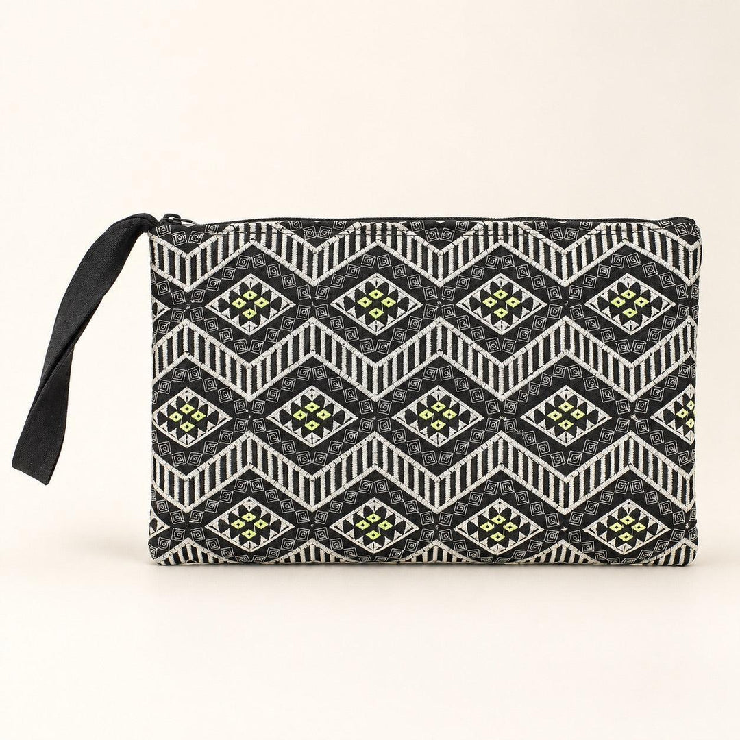 Sarita Hmong Embroidered Wristlet | Colorful Artisan Clutch – Thailand