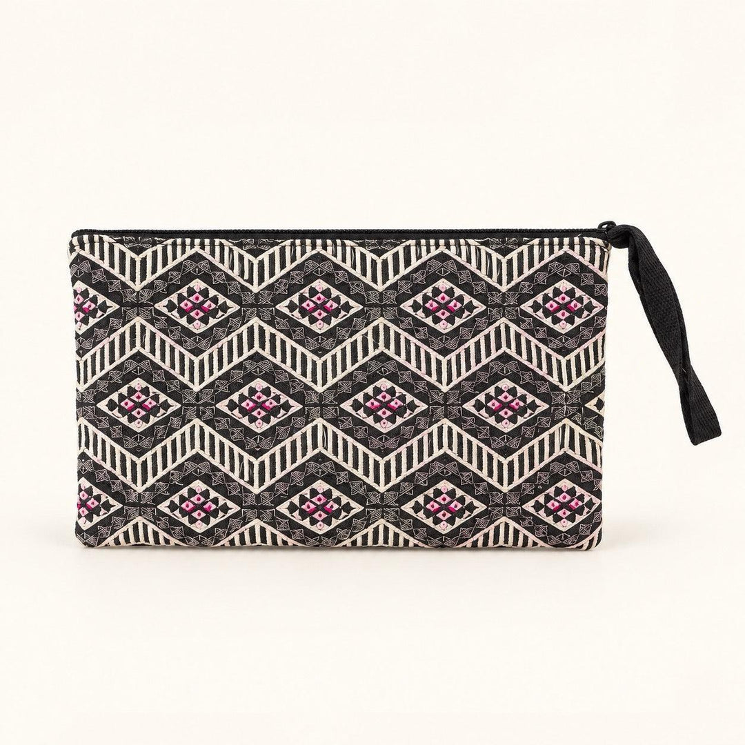 Sarita Hmong Embroidered Wristlet | Colorful Artisan Clutch – Thailand