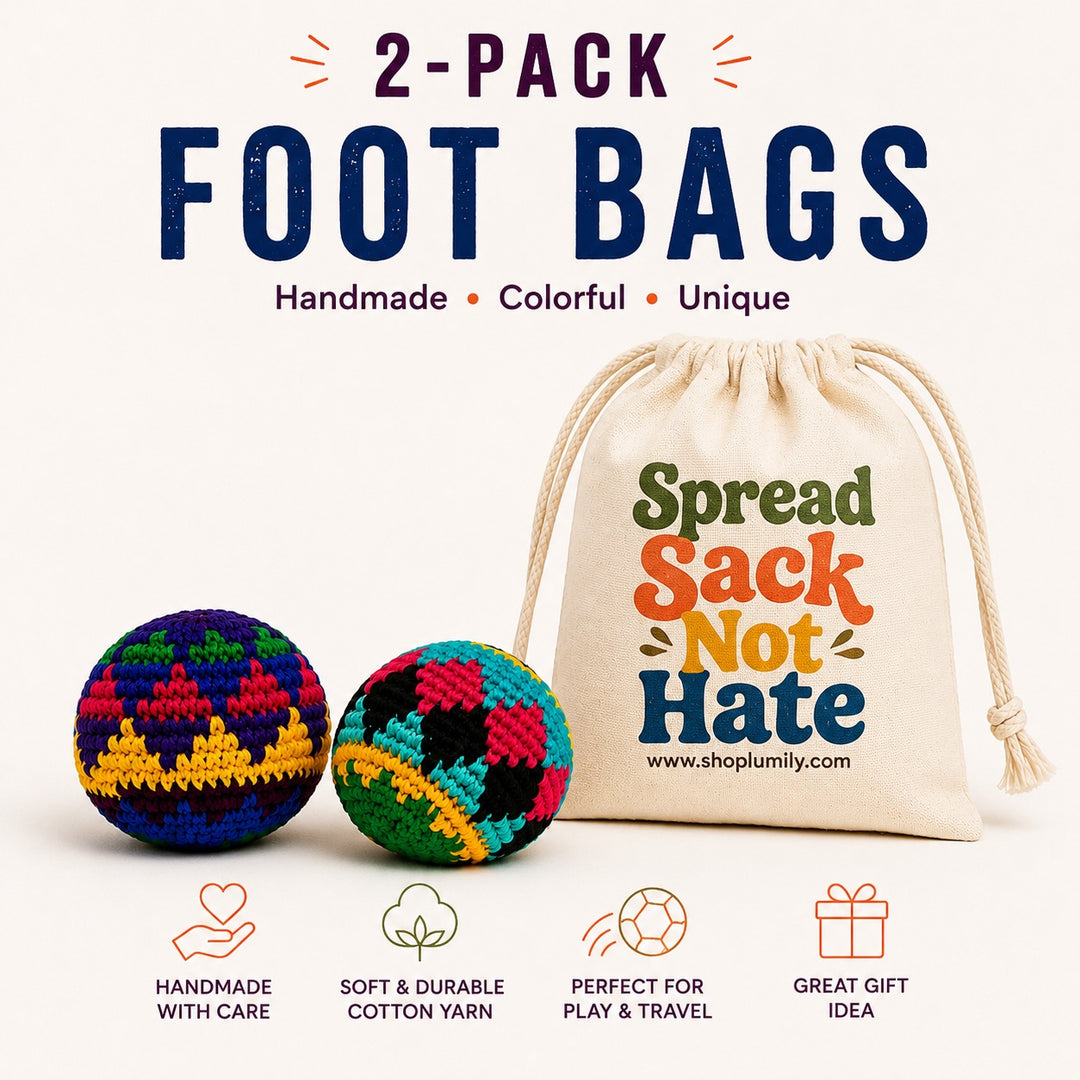 Knit Multicolor Footbag Stress Ball Bag Crochet Sack - Guatemala | Mexico