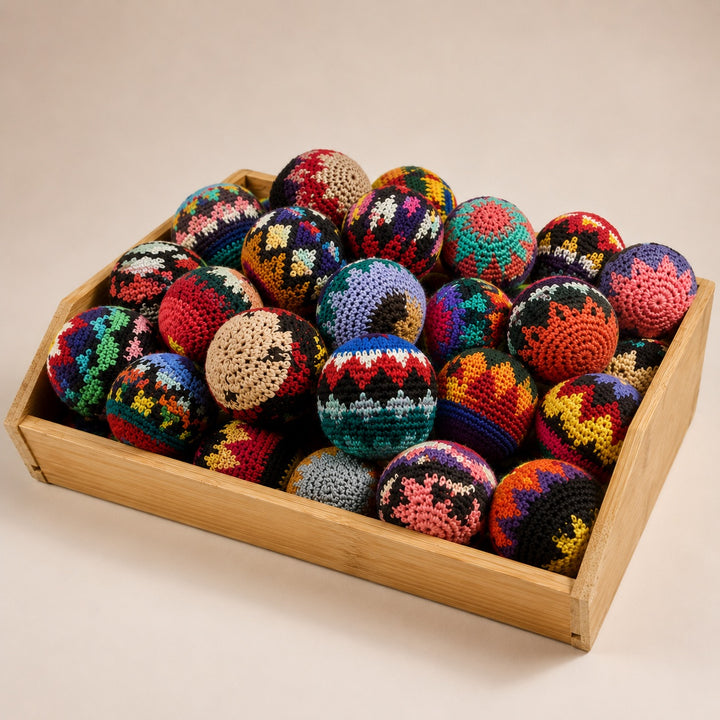 Hacky Sack Display Basket w/ 120 Balls - FREE DISPLAY