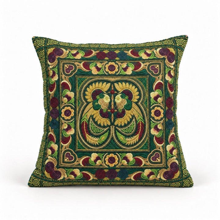 Hmong Bird Embroidered Pillow Cover - Thailand