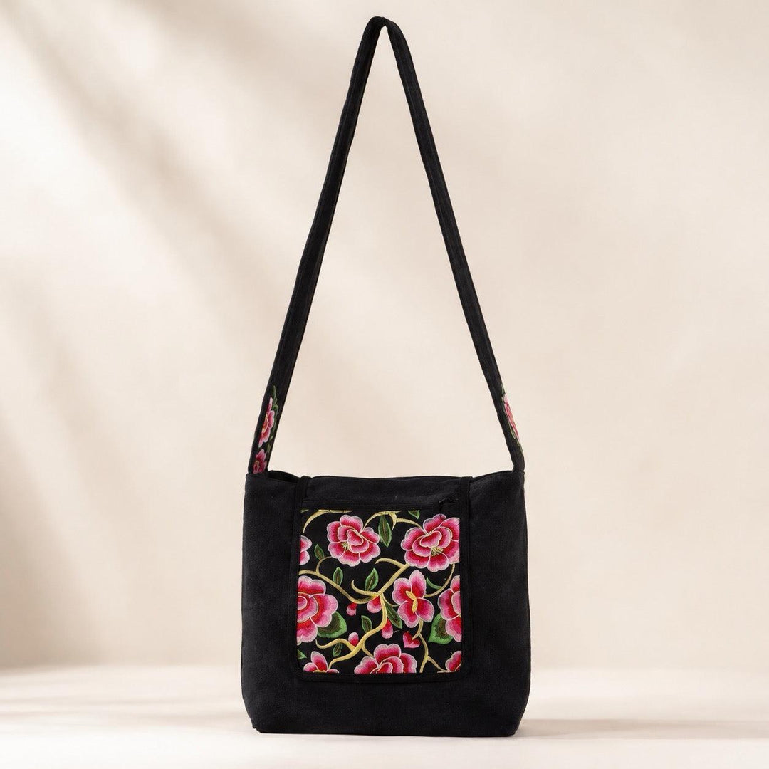 Tahj Limited Edition Embroidered Crossbody Bag - Thailand-Crossbody-Ae (Thailand)-Lumily MZ Fair Trade Nena & Co Hiptipico Novica Lucia's World emporium