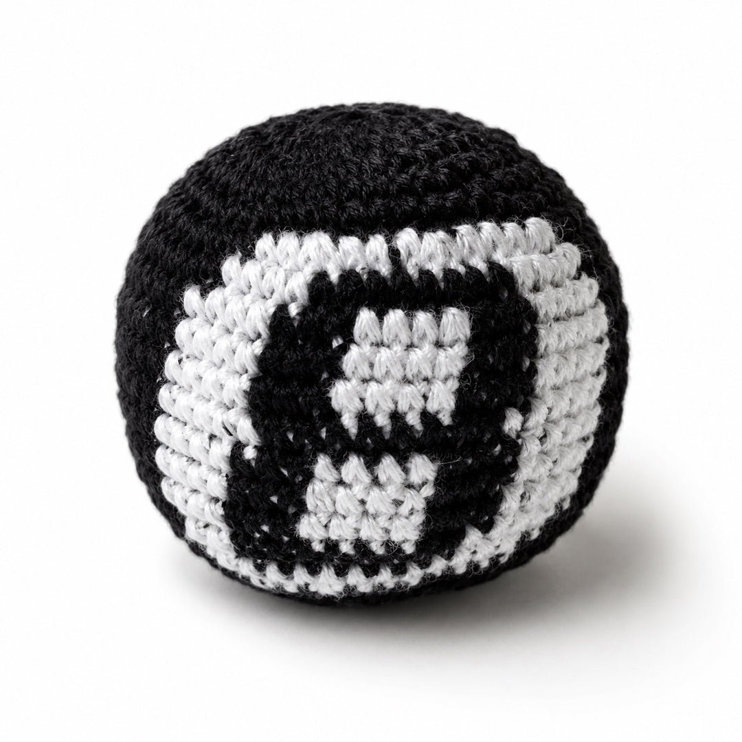 Knit Multicolor Hacky Sack Stress Ball Foot Bag Crochet - Guatemala / Mexico-Accessories-Juana (GU)-Magic 8 Ball-Lumily MZ Fair Trade Nena &amp; Co Hiptipico Novica Lucia&