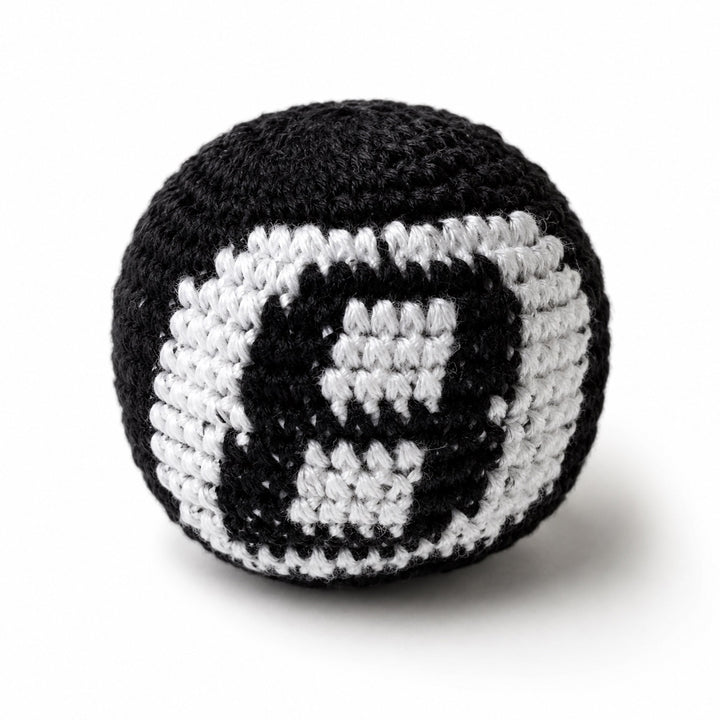 Knit Multicolor Hacky Sack Stress Ball Foot Bag Crochet - Guatemala / Mexico-Accessories-Juana (GU)-Magic 8 Ball-Lumily MZ Fair Trade Nena &amp; Co Hiptipico Novica Lucia&