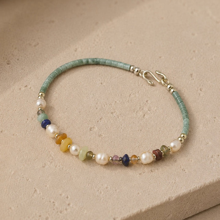 Freshwater Pearl &amp; Semi-Precious Stone Bracelet Fair Trade - Thailand