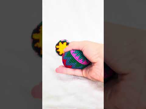 Crochet Multicolor Hacky Sack Stress Ball | Bocce Ball - Guatemala