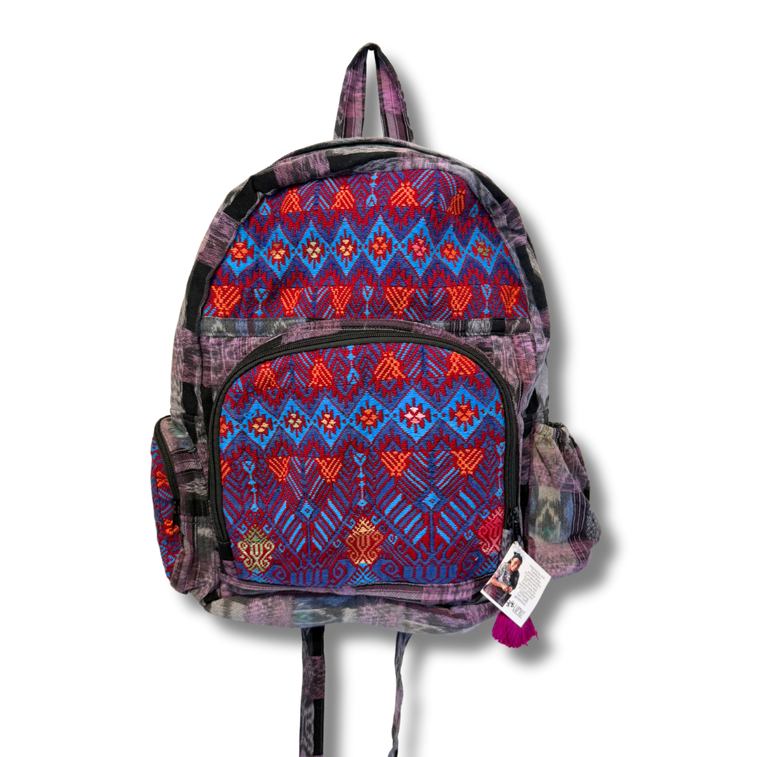 guatemalan mini backpack Volcano Huipil Upcycled Textile Backpack