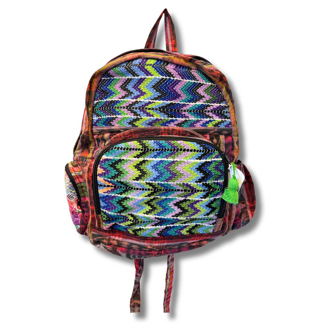 Volcano Huipil Upcycled Textile Backpack