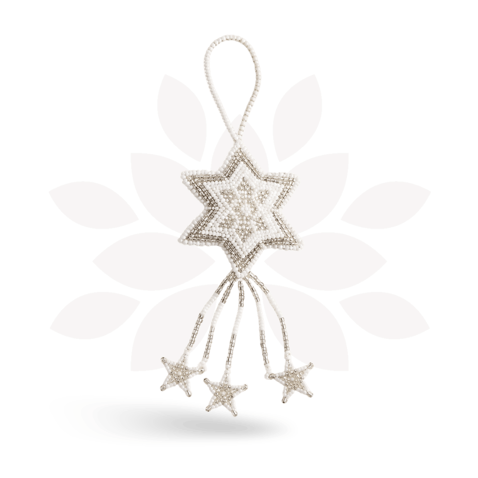 Star Seed Bead Handmade Ornament - Guatemala-Decor-Lumily-Winter-Lumily MZ Fair Trade Nena &amp; Co Hiptipico Novica Lucia&