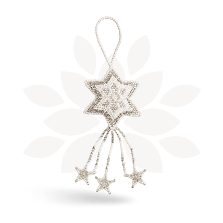Star Seed Bead Handmade Ornament - Guatemala-Decor-Lumily-Winter-Lumily MZ Fair Trade Nena &amp; Co Hiptipico Novica Lucia&