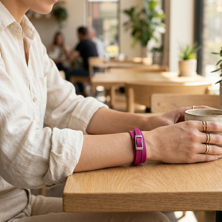 Genuine Leather Wrap Bracelet – Handmade in Thailand-Jewelry-Kannika (Deeproot Accessories - TH)-Lumily MZ Fair Trade Nena &amp; Co Hiptipico Novica Lucia&