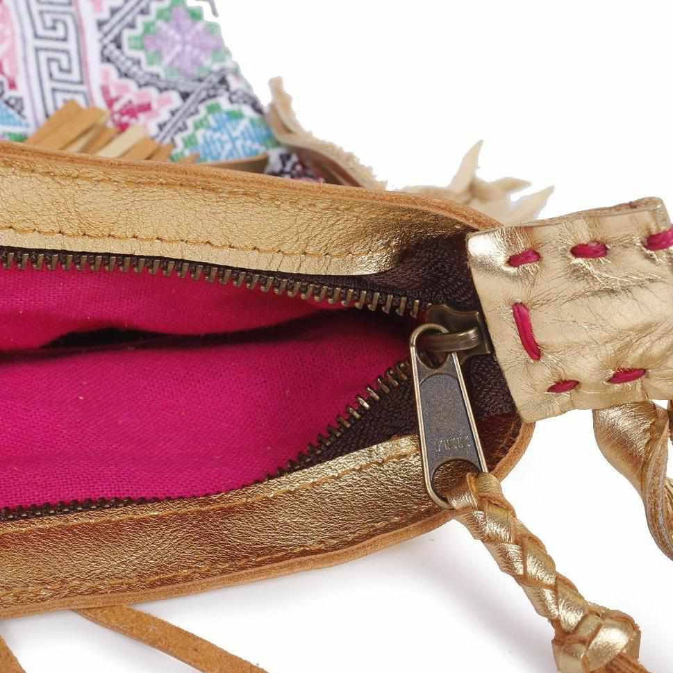 Boho-chic Embroidered Shoulder Bag - Thailand-Bags-Lumily-Red-Lumily MZ Fair Trade Nena & Co Hiptipico Novica Lucia's World emporium