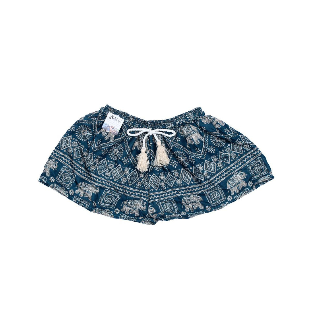 Printed Elephant Boho Beach Summer Shorts With tassel trim - Thailand –  Lumily