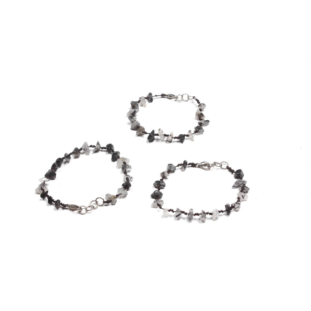 BUNDLE: Clear Handmade Stone Bracelet 3 pieces - Thailand-Bracelets-Lumily-Lumily MZ Fair Trade Nena & Co Hiptipico Novica Lucia's World emporium