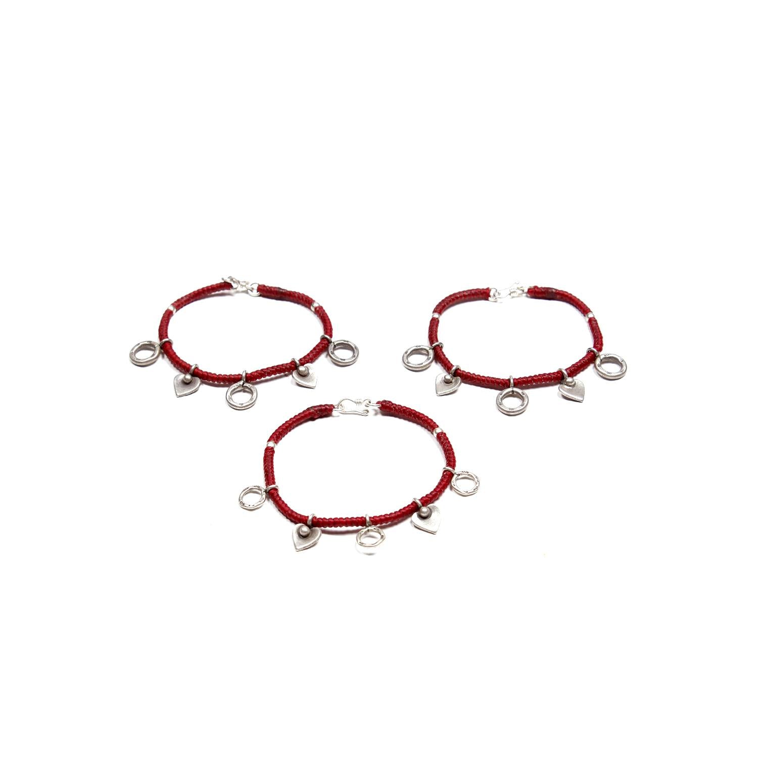 BUNDLE: 3 Piece .925 Hmong Silver Charm Bracelet - Thailand – Lumily