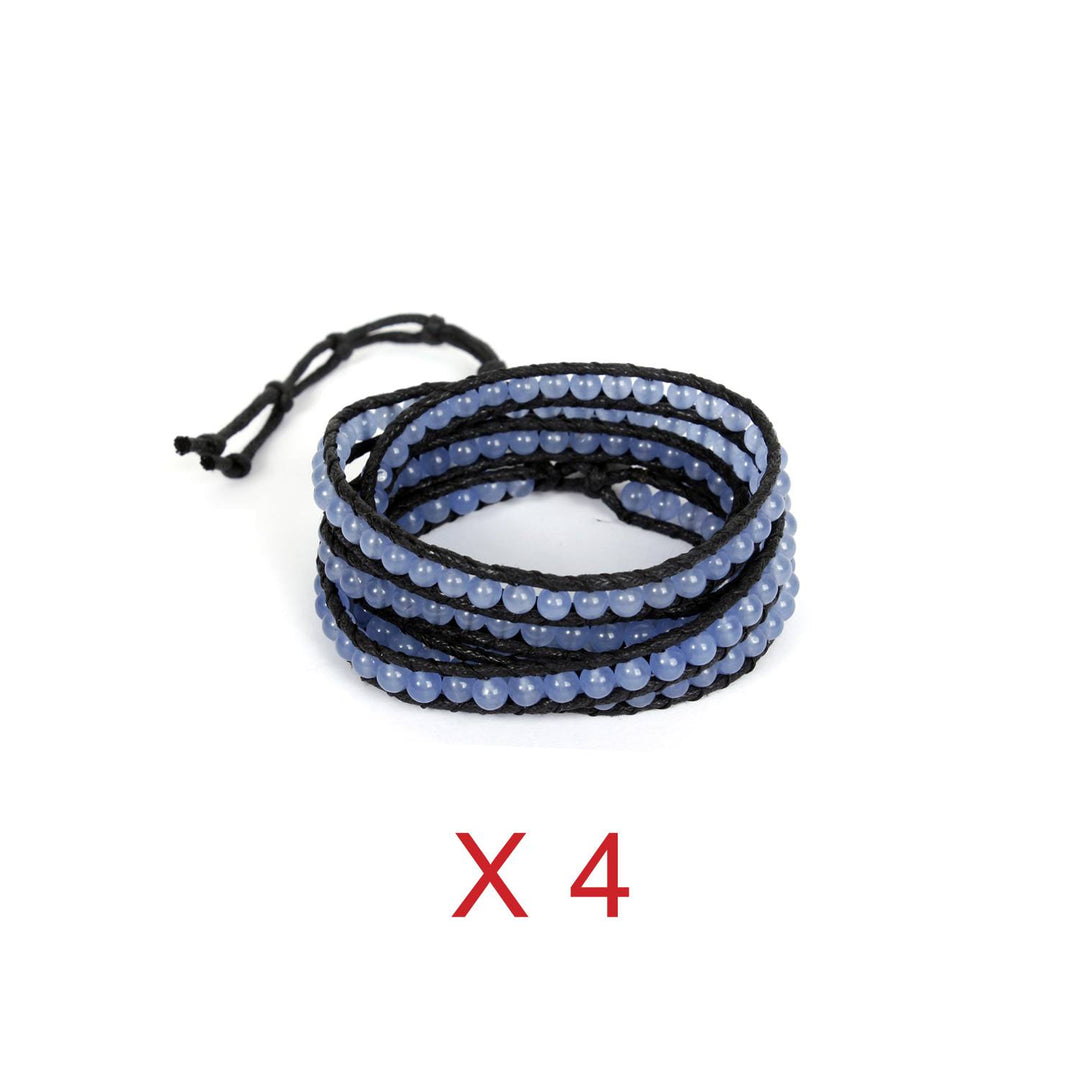 BUNDLE: Wrap Bracelet Bundle 3 & 4 Pieces - Thailand-Bracelets-Lumily-Light Blue 4 Pieces-Lumily MZ Fair Trade Nena & Co Hiptipico Novica Lucia's World emporium