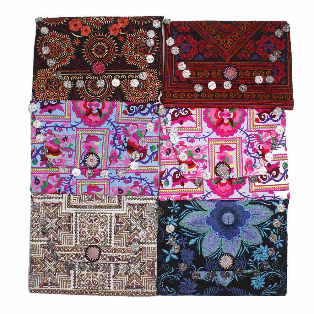BUNDLE: Ethically Made Boho-chic Clutch Bag 6 Pieces - Thailand-Bags-Lumily-Lumily MZ Fair Trade Nena & Co Hiptipico Novica Lucia's World emporium