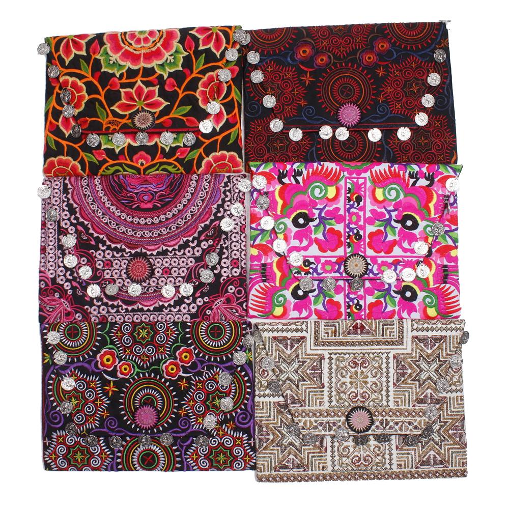 BUNDLE: Ethically Handmade Boho-chic Clutch Bag 6 Pieces - Thailand-Bags-Lumily-Medium-Lumily MZ Fair Trade Nena & Co Hiptipico Novica Lucia's World emporium