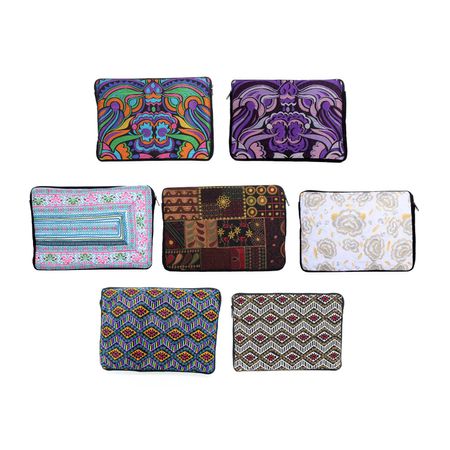 BUNDLE: Embroidered Laptop Padded Bag 5 Pieces - Thailand-Bags-Lumily-Purple-Lumily MZ Fair Trade Nena & Co Hiptipico Novica Lucia's World emporium